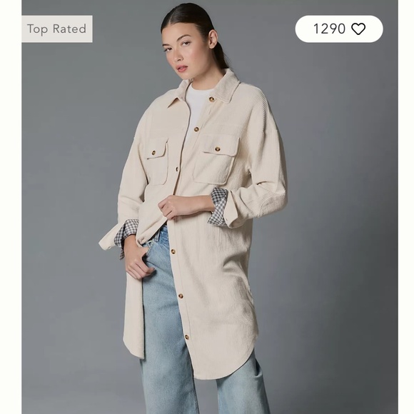 Anthropologie Pilcro cream duster shacked - Picture 1 of 9